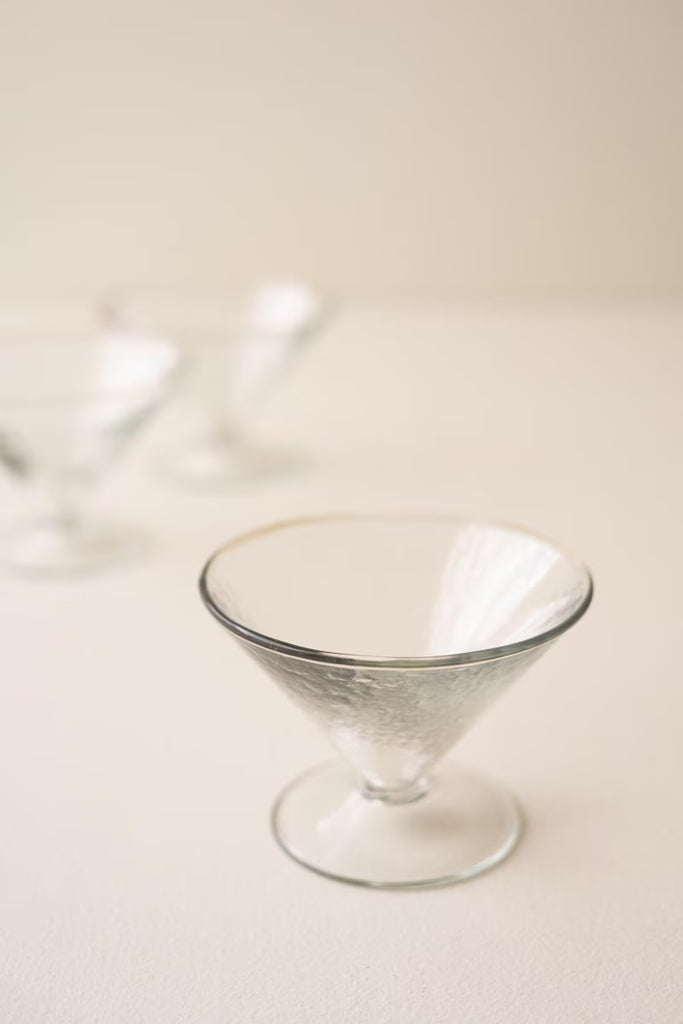 Set of 6 Hammered Glass Martini Glass – image 3