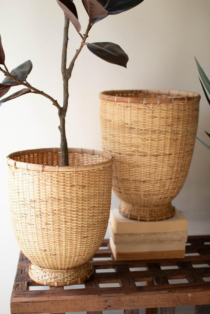Set of 3 Split Cane Baskets – image 5