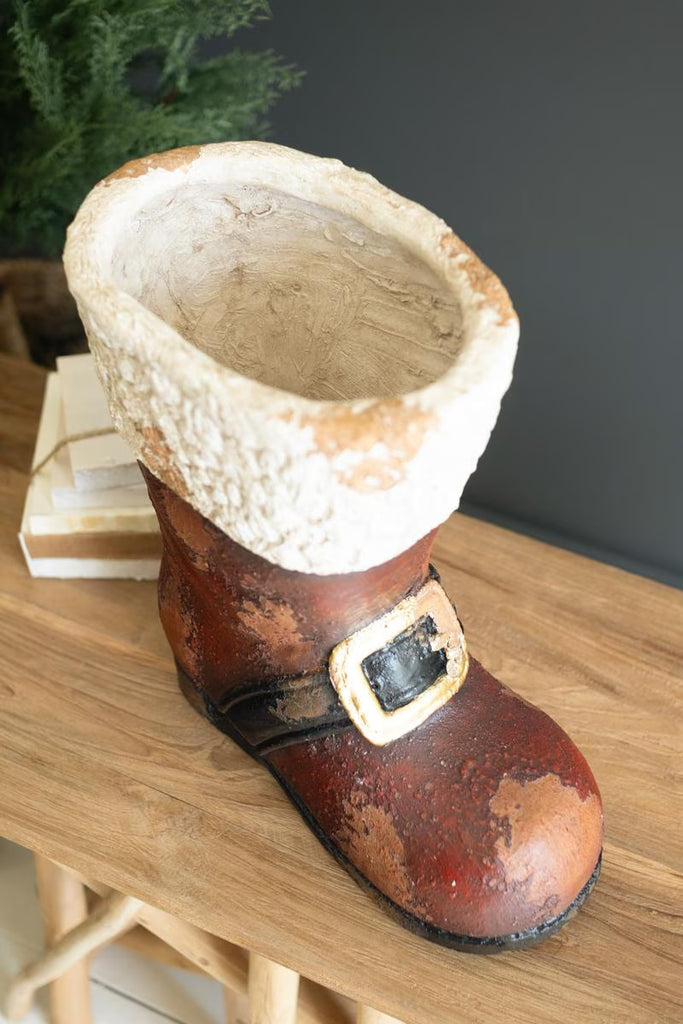 Faux Concrete Santa Boot – image 4