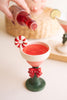 Set of 2 Ceramic Christmas Martini Glasses - view 6