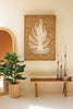 WOVEN SEAGRASS AND IRON LEAF WALL PANEL — Kalalou A6615