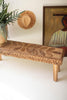 Banana Fiber and Teakwood Bench – image 2