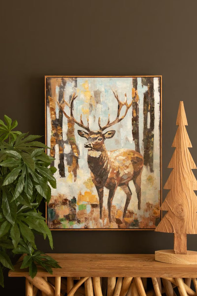Framed Paint Over Print - Deer – image 6