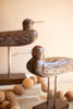 Set of 2 Carved Wooden Shorebirds on Stands – image 3