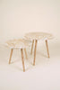 Set of 2 Wooden Accent Tables with Capiz Shell Detail #1 – image 4