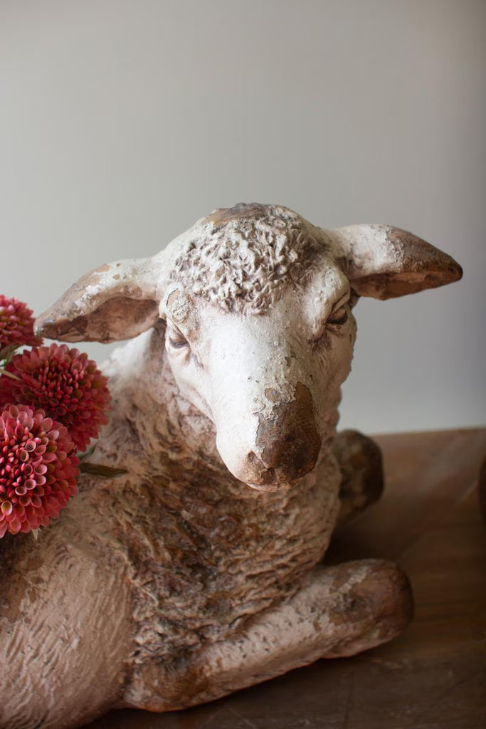 Faux Concrete Sheep Planter – image 2