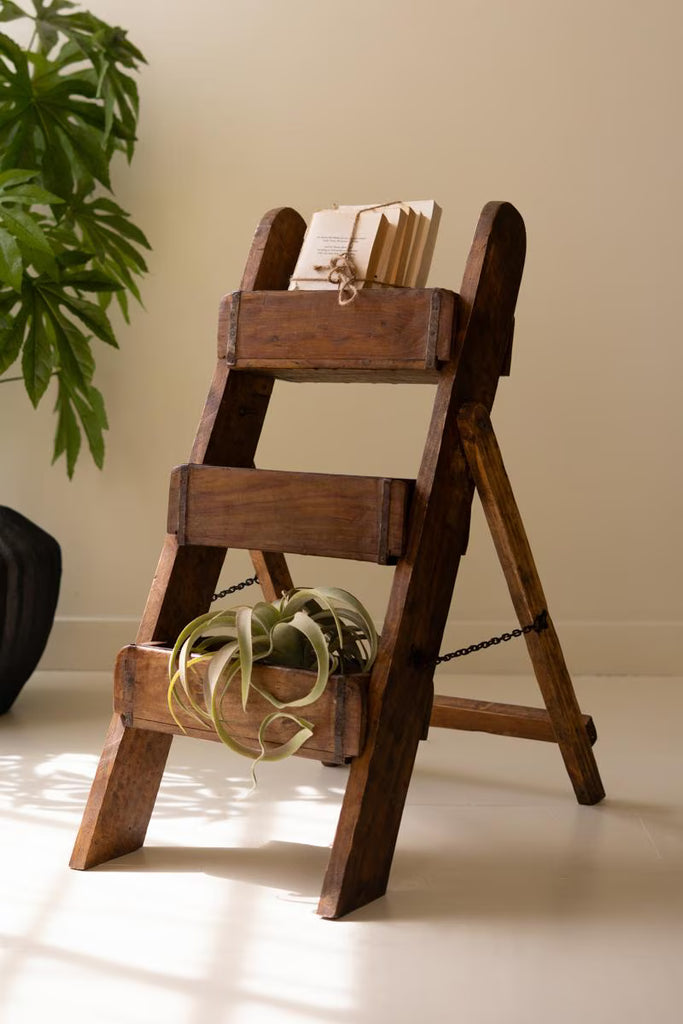 Three Tiered Wooden Brick Mold Display Stand – image 1