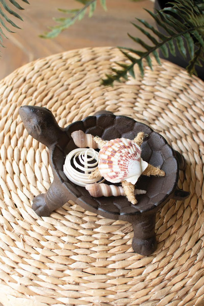 Set of 2 Cast Iron Turtle Dish – image 1