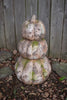 THREE STACKED FAUX CONCRETE PUMPKINS — Kalalou CHE1474