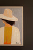 Set of 2 Framed Men and Women in Hats Painting – image 3