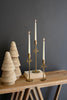 Set of 3 Forged-iron Deer Antique Gold Taper Candle Holders (min 2) – image 1