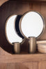 Set of 2 Antique Gold Tabletop Mirrors – image 1