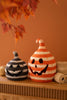 Set of 2 Painted Clay Striped Jack-o-lanterns – image 4