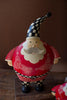 Set of 2 Painted Metal Santas with Checkered Detail – image 4