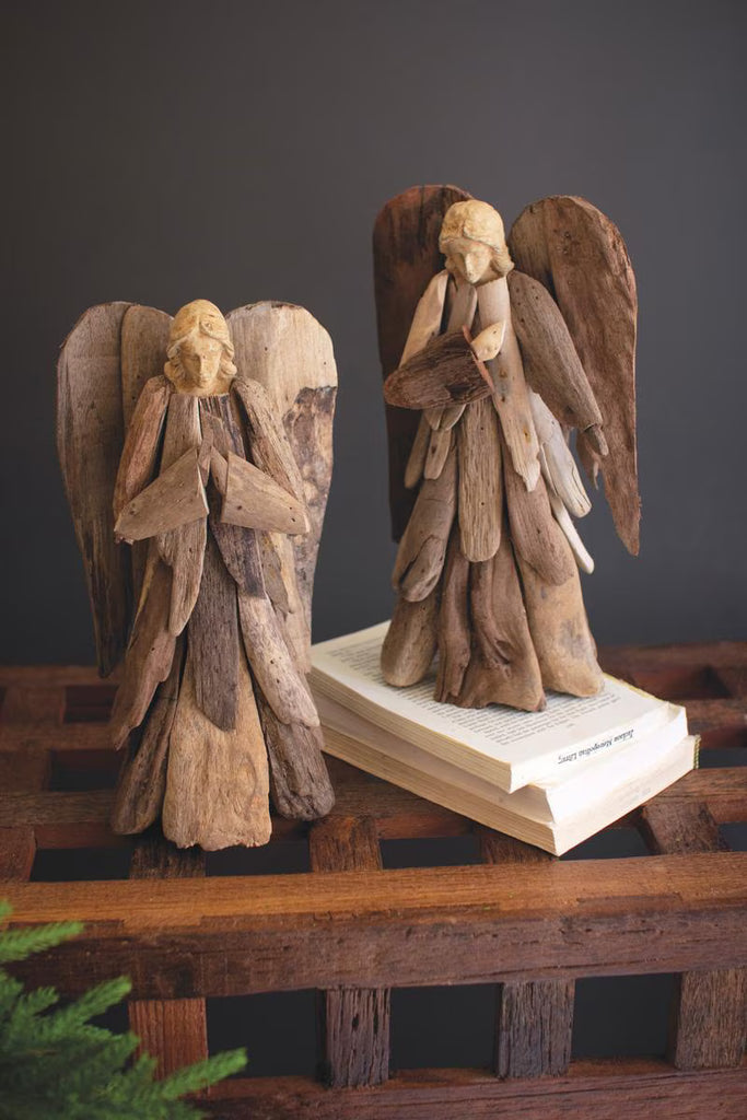 Set of 2 Driftwood Angels – image 1