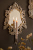 Set of 2 Rustic Framed Mirrors with Taper Candle Holders - view 3