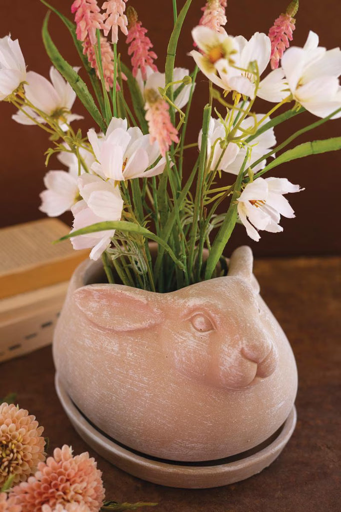 Cement Easter Rabbit Planter - image 3