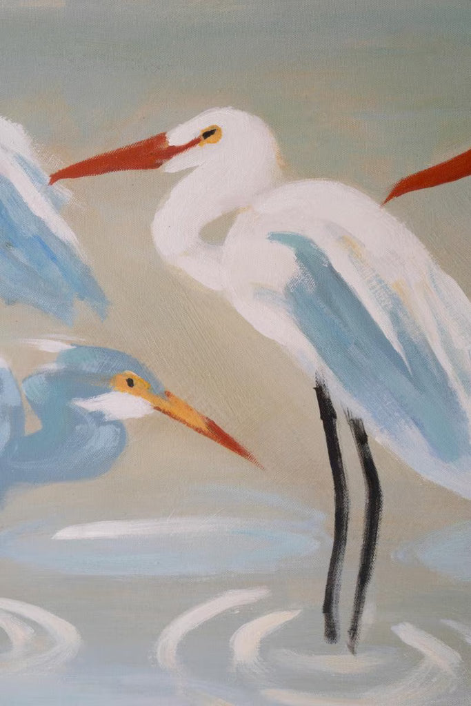 Framed Paint Over Print - Eight Shore Birds – image 6