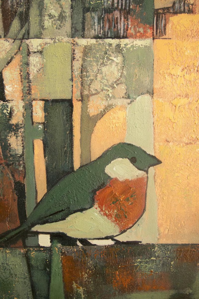 Framed Two Bird Painting – image 2