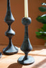 SET OF THREE METAL CANDLE TOWERS — Kalalou CMNQ1259