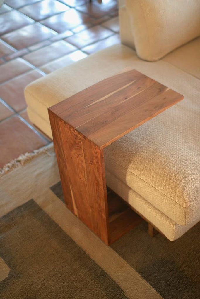ACACIA WOOD SOFA  ACCENT TABLE — Kalalou NRAH1045