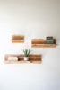 SET OF THREE ACACIA WOOD FLOATING WALL SHELVES — Kalalou NLAR1011