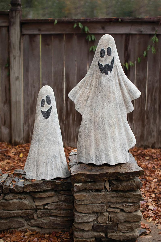 Set of 2 Painted Metal Ghosts – image 1