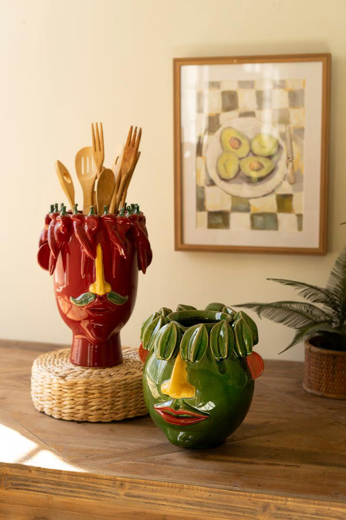 Ceramic Head Planter - Red Peppers – image 2