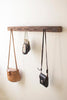Recycled Wood Coatrack with Forged Iron Hooks - image 1