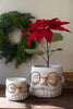 Set of 2 Concrete Santa Planters - image 1