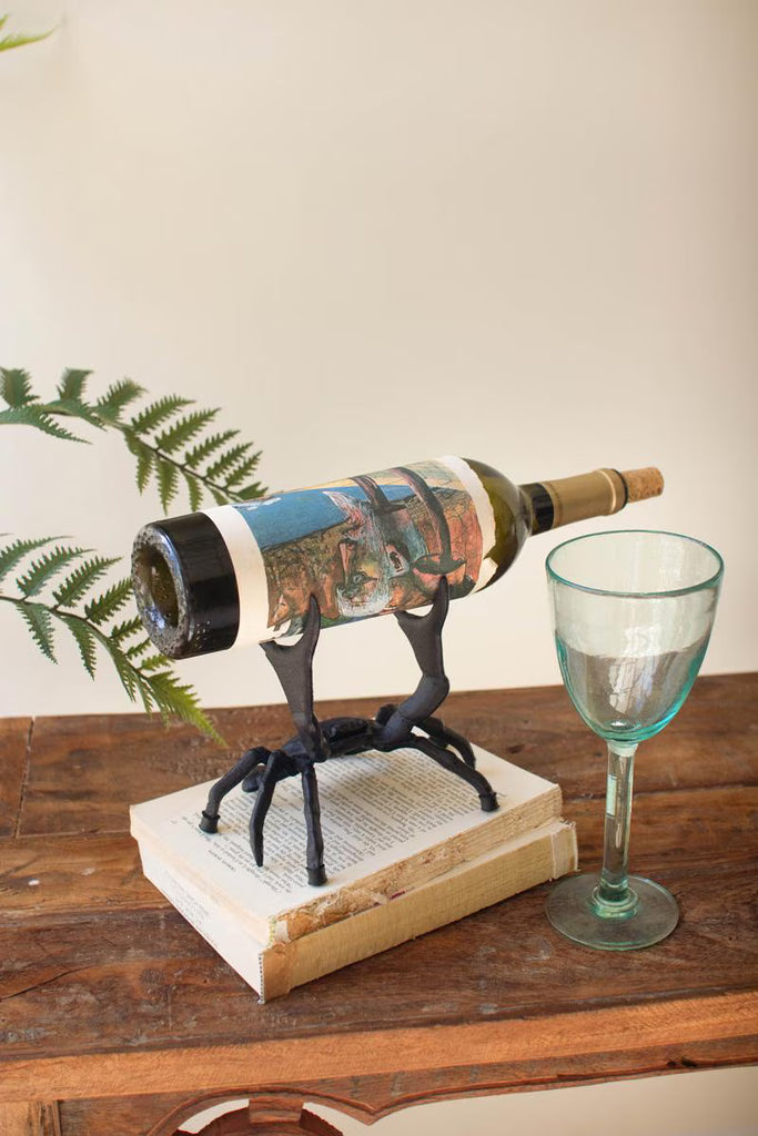 Cast Iron Crab Wine Bottle Holder - image 2