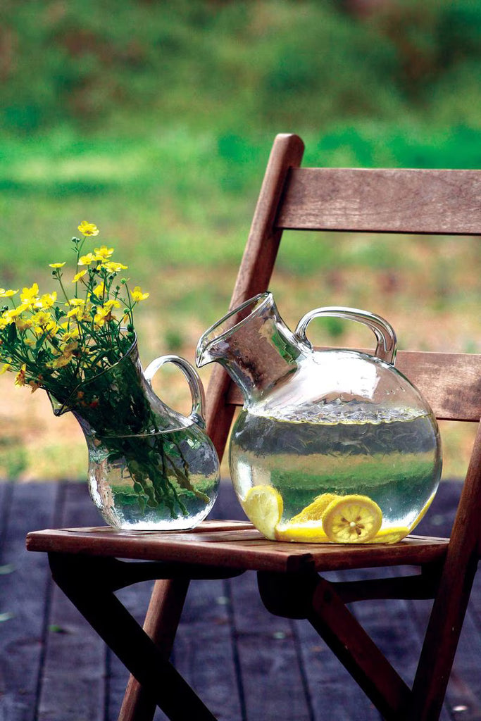 Set of 2 Small Glass Tilted Pitcher (min 2) – image 3