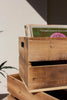 Set of 2 Slatted Wooden Crates - Natural Finish - view 3