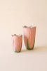 Set of 2 Ceramic Vases - Pink and Green – image 3