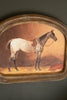 SET OF TWO FRAMED HORSE PRINTS UNDER GLASS — Kalalou CMK1222