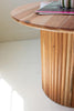 SET OF FOUR ACACIA WOOD ACCENT TABLES WITH TAMBOUR BASES — Kalalou NLAR1010