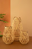 Set of 3 Willow Lanterns with Glass Insert - Natural – image 1