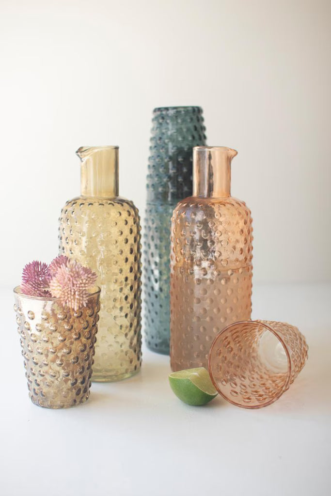 Set of 3 Bubble Glass Carafes with Tumbler - One Each – image 3