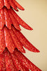 Set of 2 Painted Metal Christmas Trees with Glitter – image 3