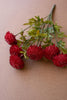 BUNDLE OF SEVEN  ARTIFICIAL ZINNIAS - RED — Kalalou CHAL1002