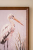 Set of 2 Framed Paint Over Print Herons – image 2