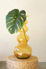 LARGE GLASS BUBBLE VASE - AMBER — Kalalou CV2318