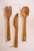 Set of 3 Carved Wood Utensils - view 4