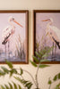 Set of 2 Framed Paint Over Print Herons – image 3