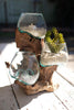 THREE BLOWN GLASS BOWLS ON A DRIFTWOOD BASE — Kalalou DWA1007
