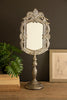 Metal Table Mirror with Pedestal - view 2