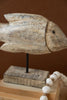 Set of 2 Carved Recycled Wooden Fish on Stands – image 2