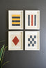 Set of 4 Framed Canvas Nautical Flags Under Glass – image 1