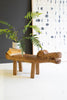 Carved Teak Wood Crocodile Bench – image 1
