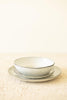 Set of 6 Set 3 Antique Grey Ceramic Dinner Salad and Bowl – image 1